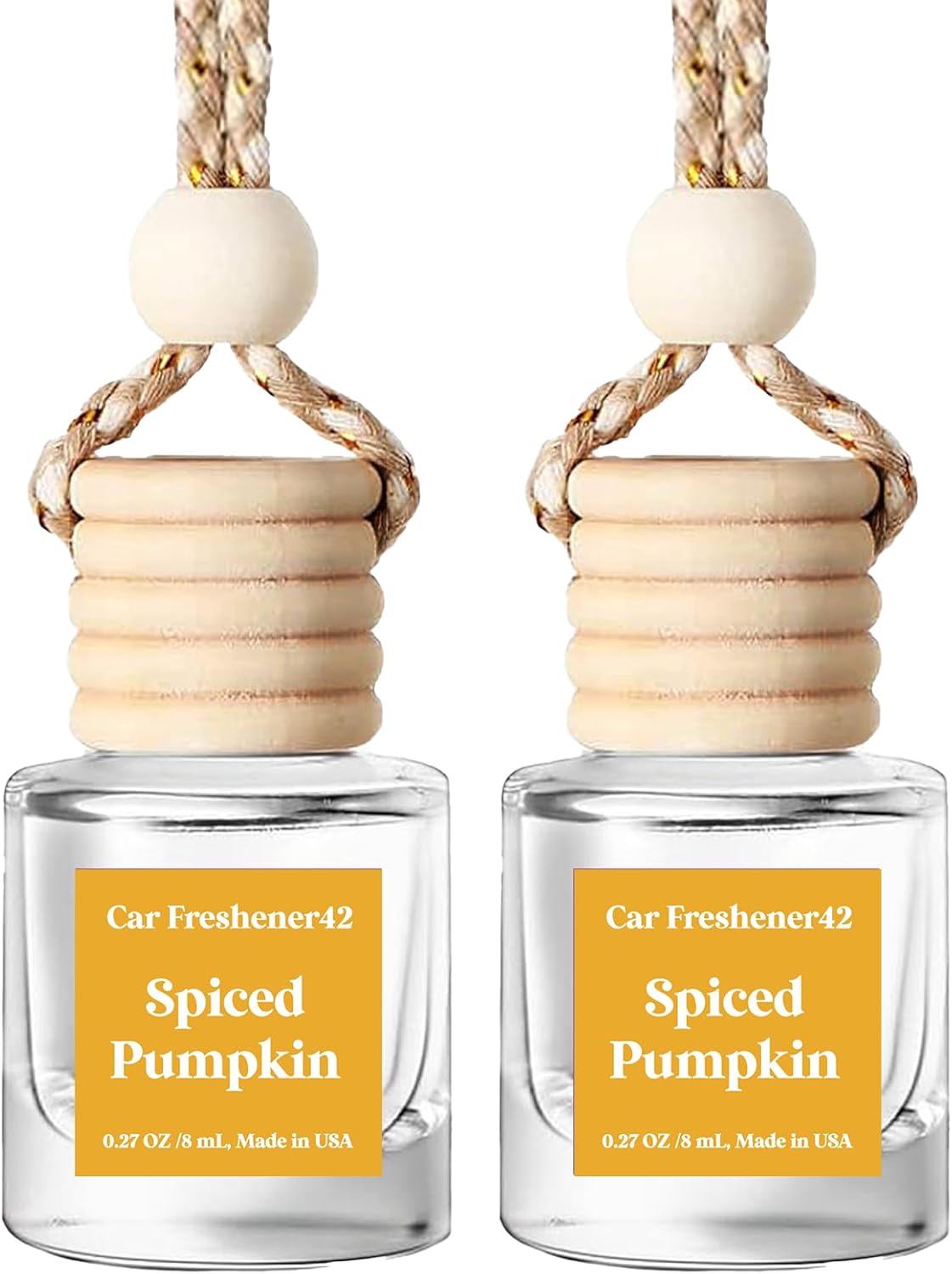 Car Air Freshener Diffuser 2 Pack Hanging Air Freshener Diffuser Fragrance Oil Air Diffuser for Car, 45+ Days Long Lasting