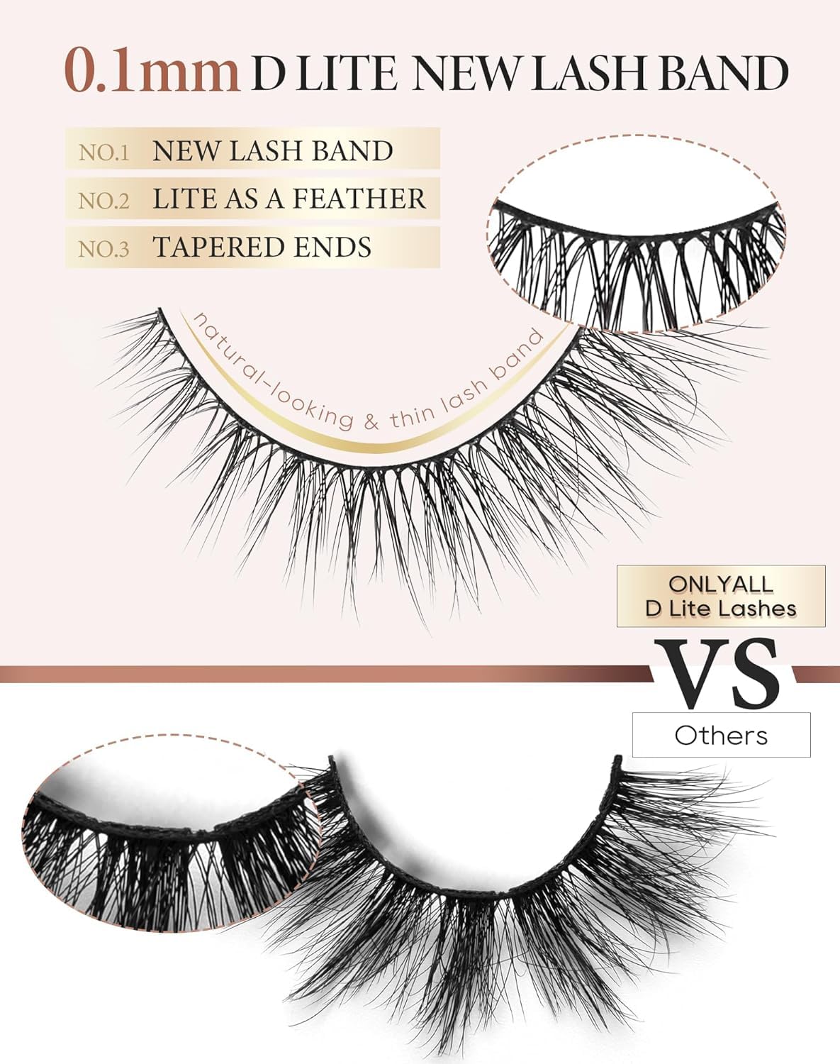 Natural Lashes Natural Look False Eyelashes Natural Flared Eyelashes Soft Fluffy Lashes 7 Pairs