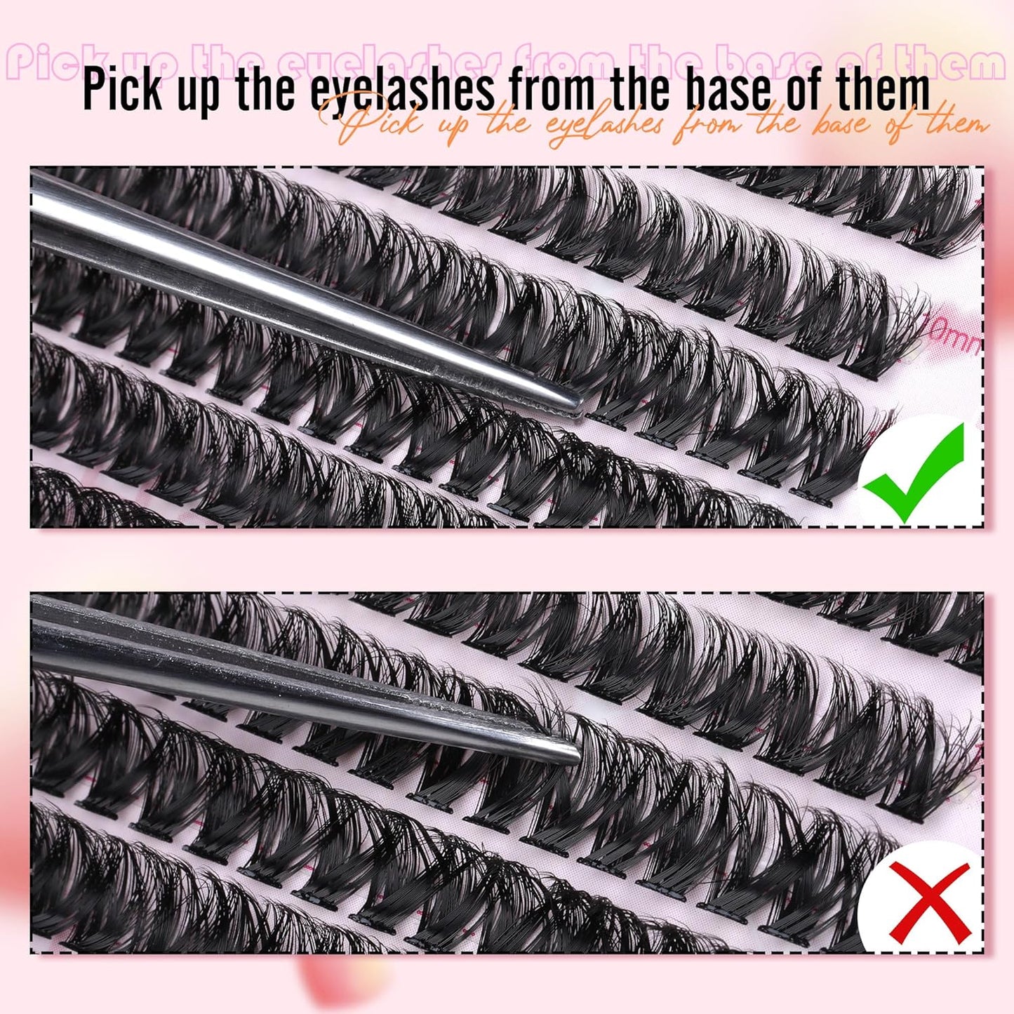 640PCS Lash Clusters Kit DIY Lash Extension Kit D Curl Volume Eyelash Extensions with Lash Bond and Seal, Tweezers