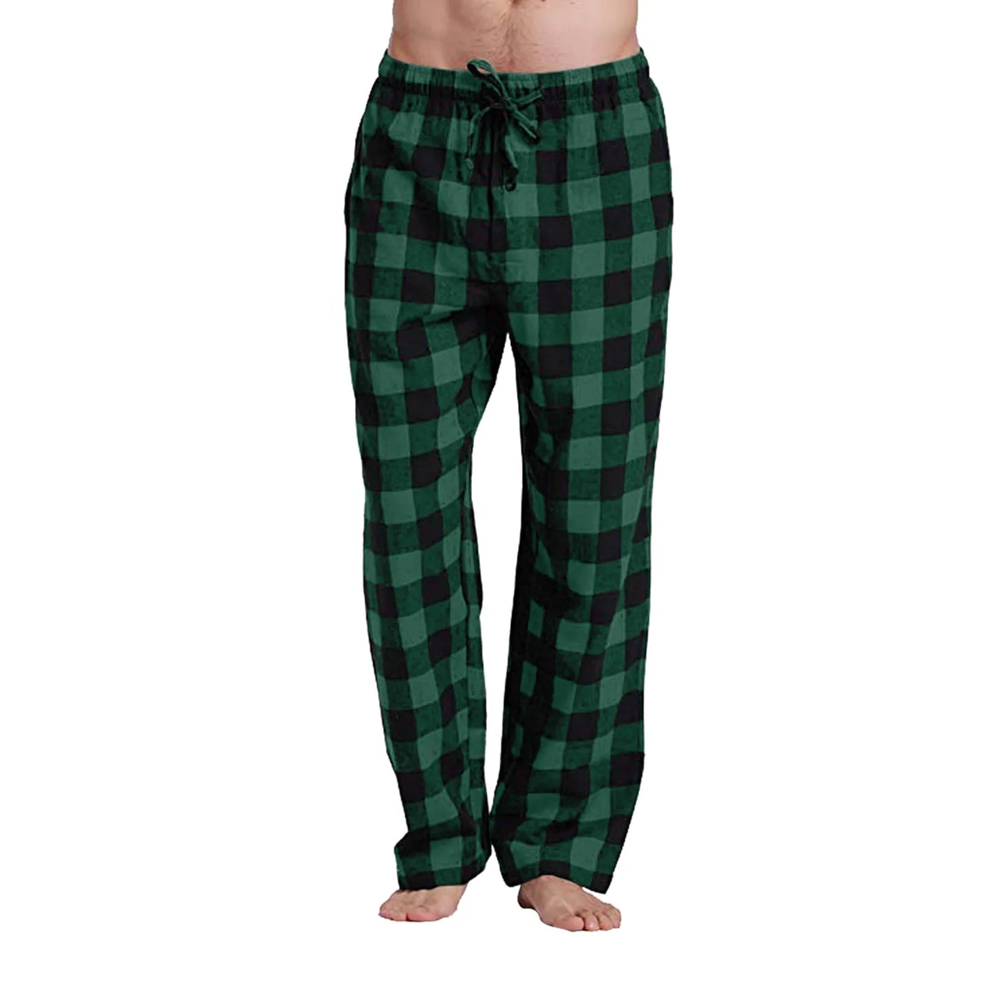 Mens Casual Plaid Loose Sport Pajama Pants