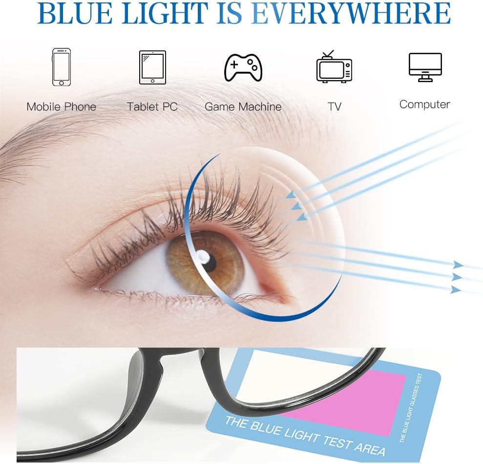 Blue Light Glasses for Woman Blue Light Blocking Glasses Fashion, Computer Glasses for Eye Strain