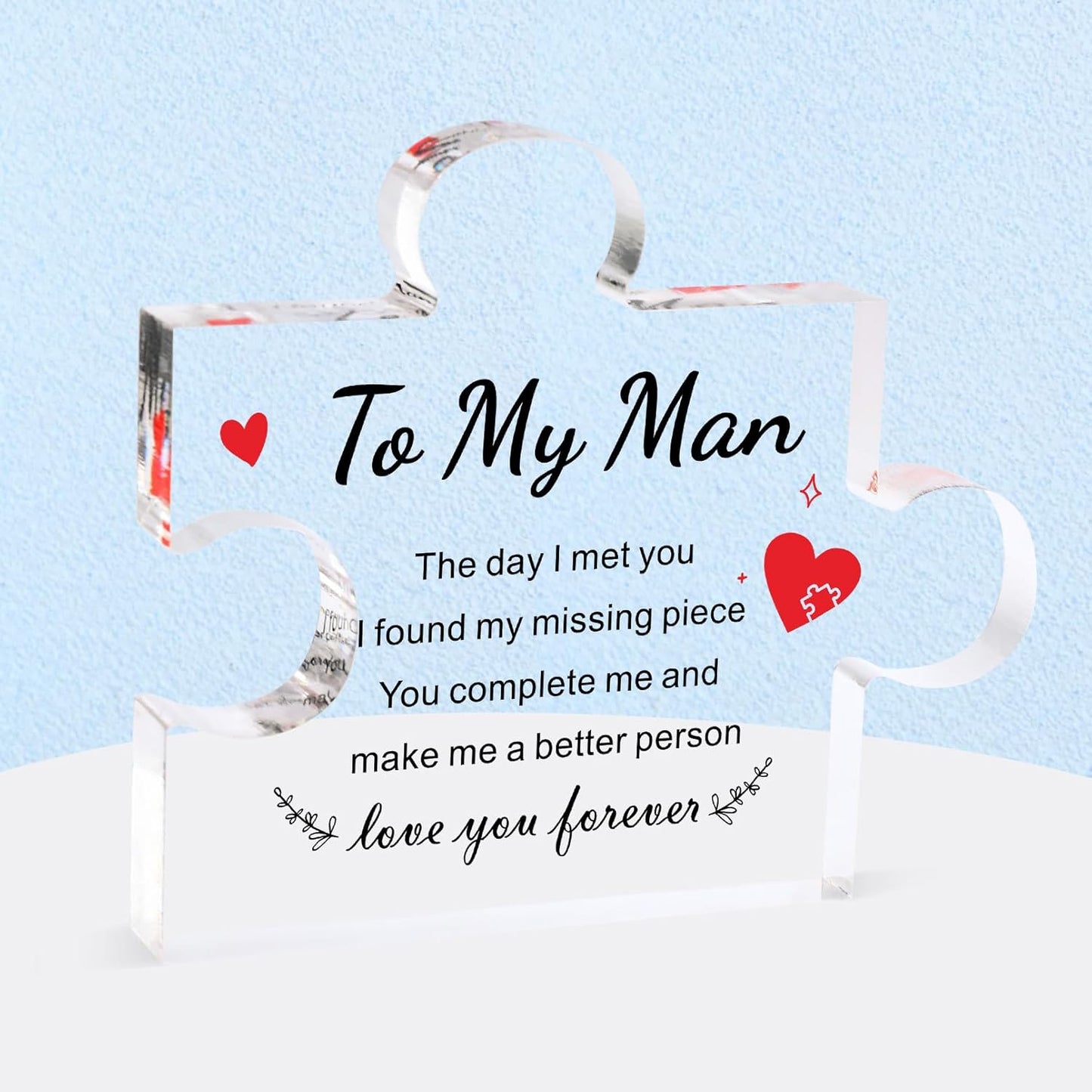 Gifts for Mom Christmas, Mom Birthday Gifts, Mom Gifts from Daughter Son, Decorative Acrylic Block Puzzle 3.9X3.3 Inch - Mom Birthday Gifts Mom Birthday Card for Mom, Cool Mom Ideas